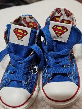 DC Comics Kids Blue Superman High-Top Sneakers